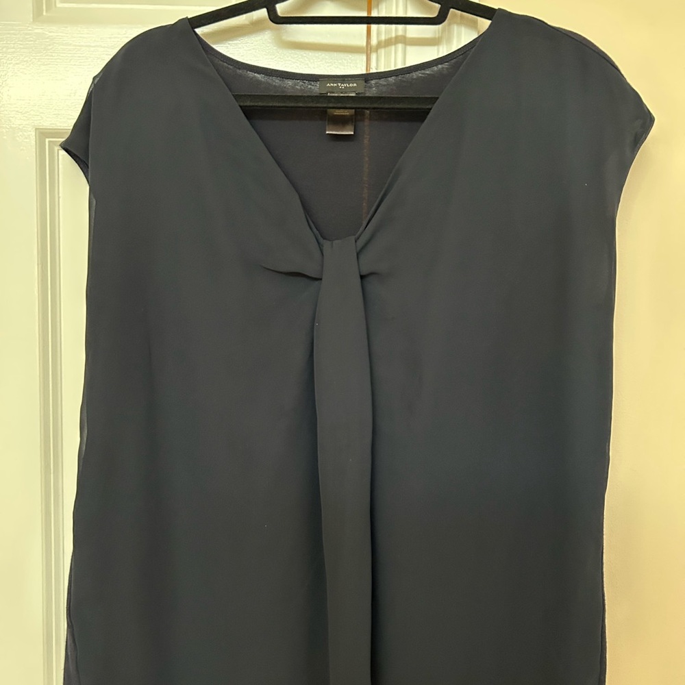 Ann Taylor Dark Blue Blouse